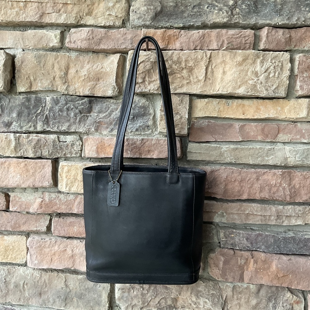 Coach Vintage 9305 Bleeker Duffel Black Leather Bag - Picture 9 of 9